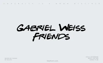 Gabriel Weiss’ Friends Font