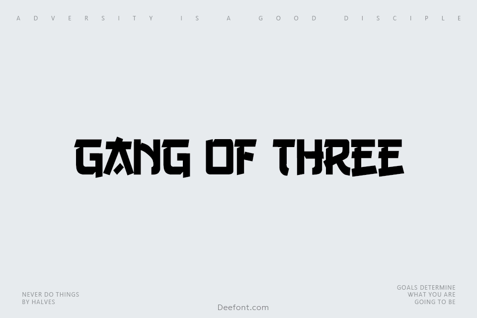 Gang of Three Font