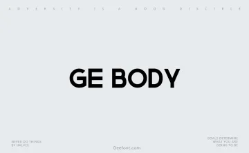 Ge Body Font