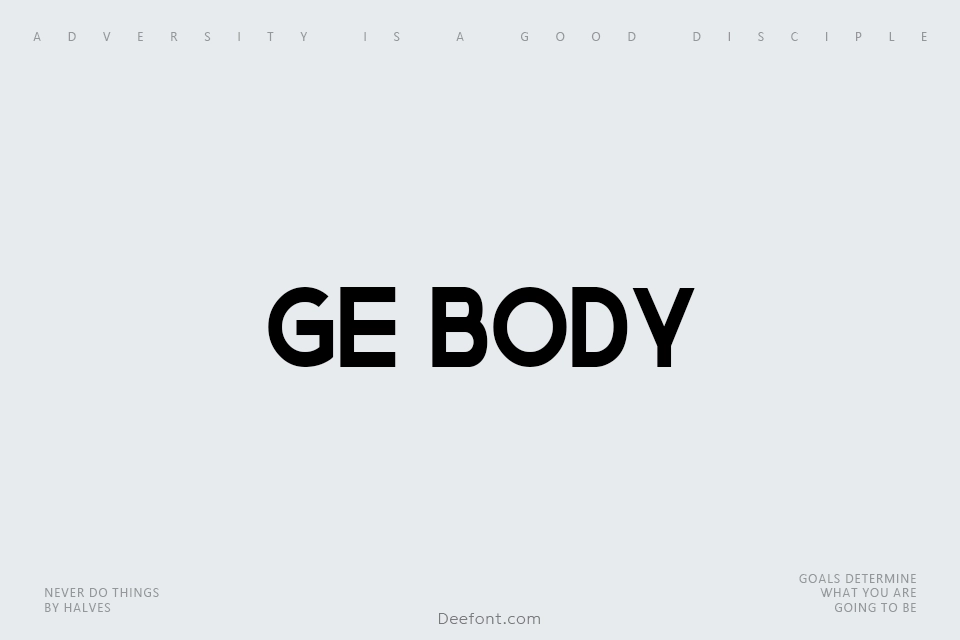 Ge Body Font