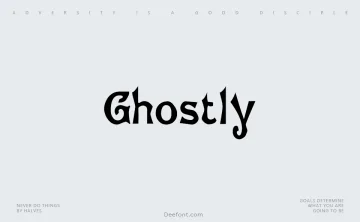 Ghostly Font