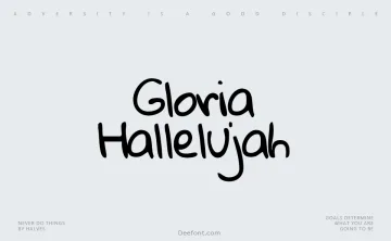 Gloria Hallelujah Font
