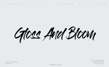 Gloss And Bloom Font
