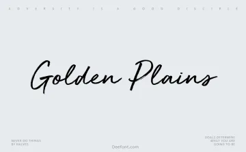 Golden Plains Font