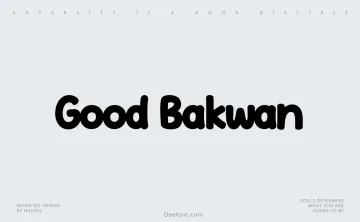 Good Bakwan Font