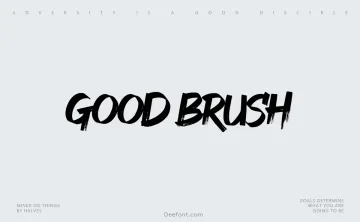 Good Brush Font