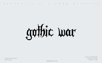 Gothic War Font