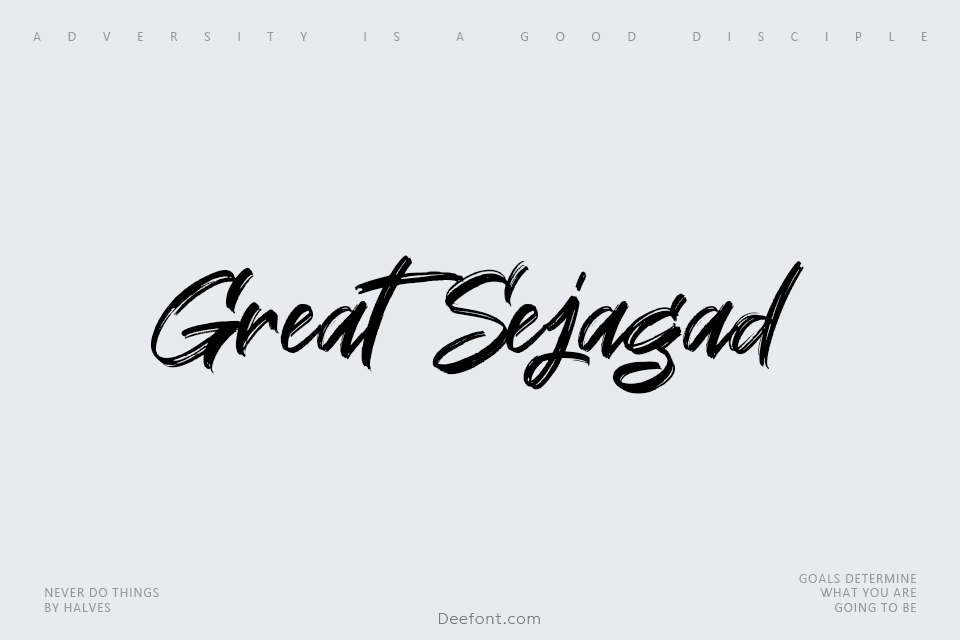 Great Sejagad Font