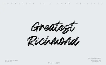 Greatest Richmond Font