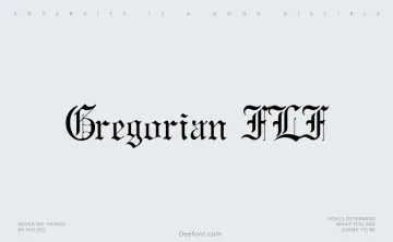 Gregorian FLF Font