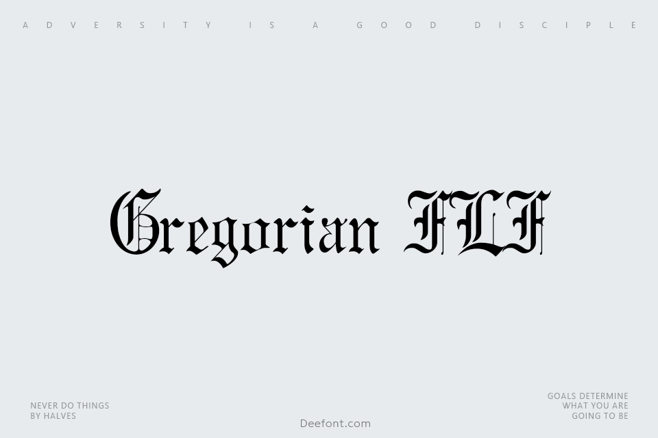 Gregorian FLF Font