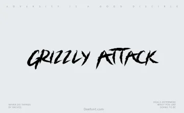 Grizzly Attack Font