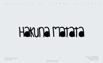 Hakuna Matata Font