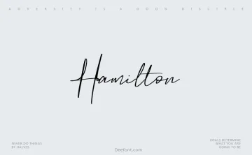 Hamilton Script Font