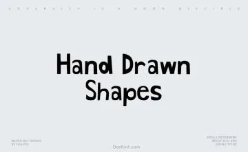 Hand Drawn Shapes Font