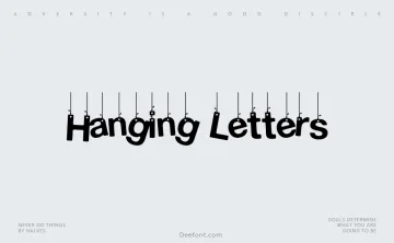 Hanging Letters Font