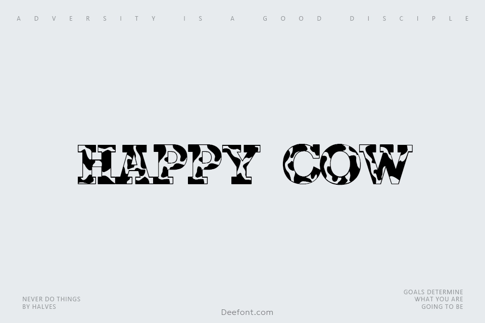 Happy Cow Font
