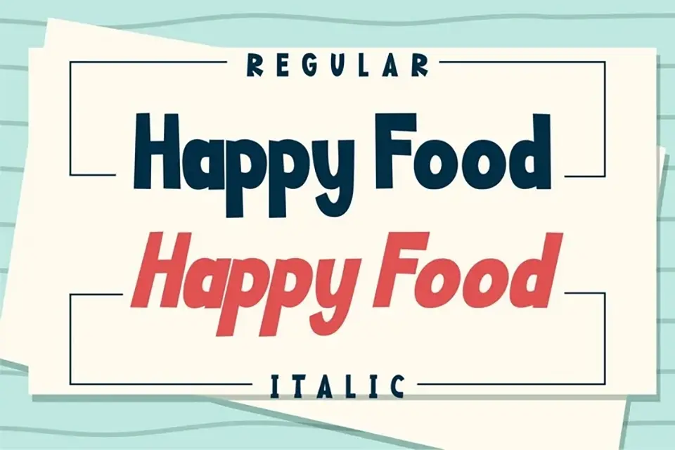 Happy Food Font