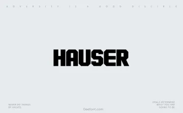 Hauser Font