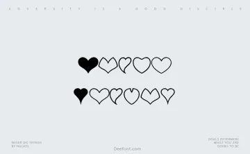 Heart Shapes Font