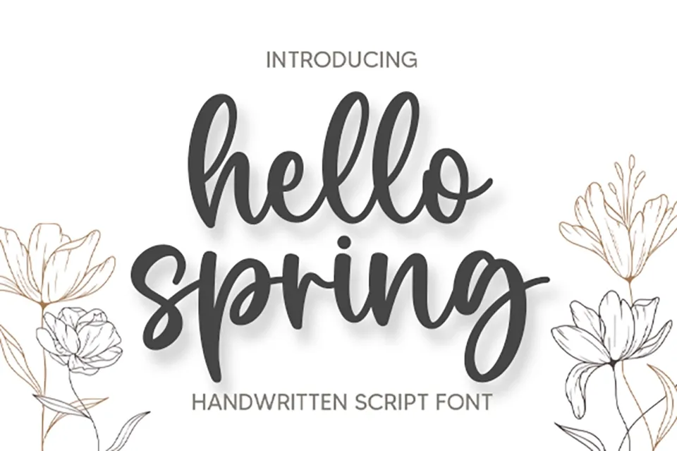 Hello Spring Font