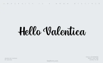 Hello Valentica Font