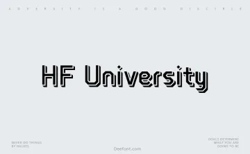 HF University Font