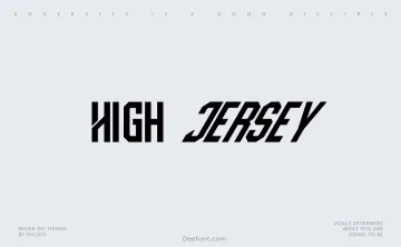 High Jersey Font