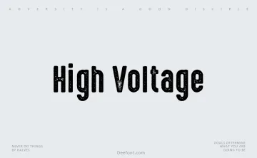 High Voltage Font