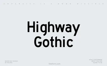 Highway Gothic Font