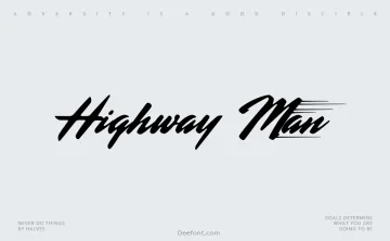 Highway Man Font