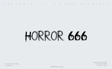 Horror 666 Font