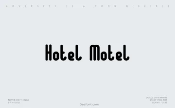 Hotel Motel Font Family