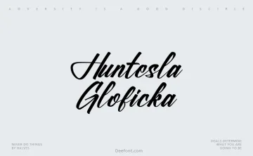 Huntesla Gloficka Font