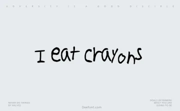 I eat crayons Font