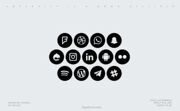 Icons Social Media 8 Font