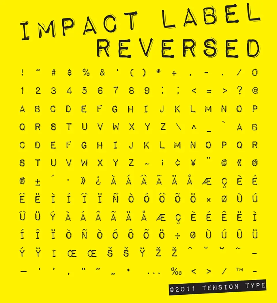 Impact Label Font