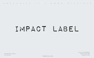Impact Label Font