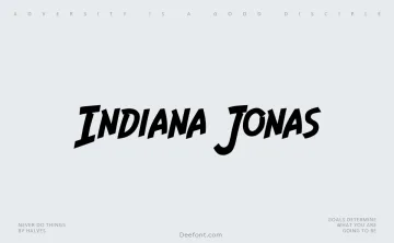 Indiana Jonas Font