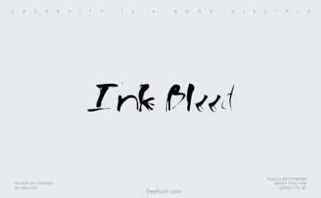 Ink Bleed Font