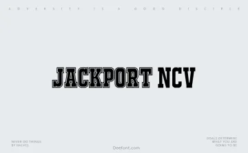 Jackport NCV Font