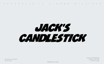 Jack’s Candlestick Font