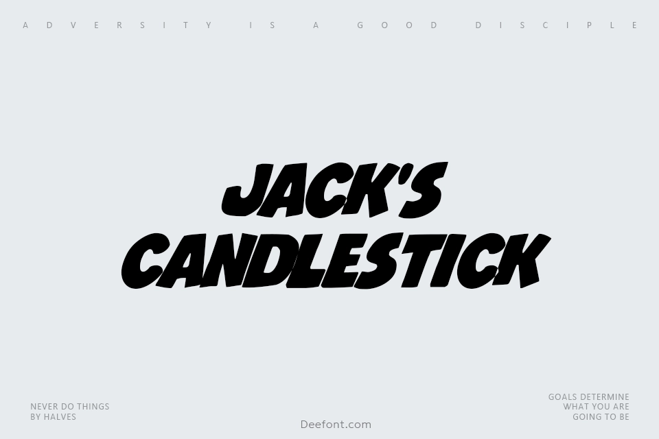 Jack's Candlestick Font