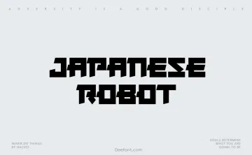 Japanese Robot Font