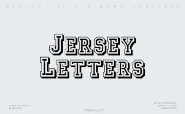 Jersey Letters Font