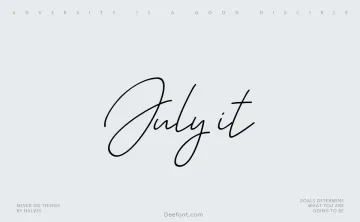 July it Font