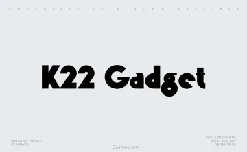 K22 Gadget Font