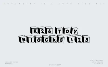 K26 Toy Blocks 123 Font
