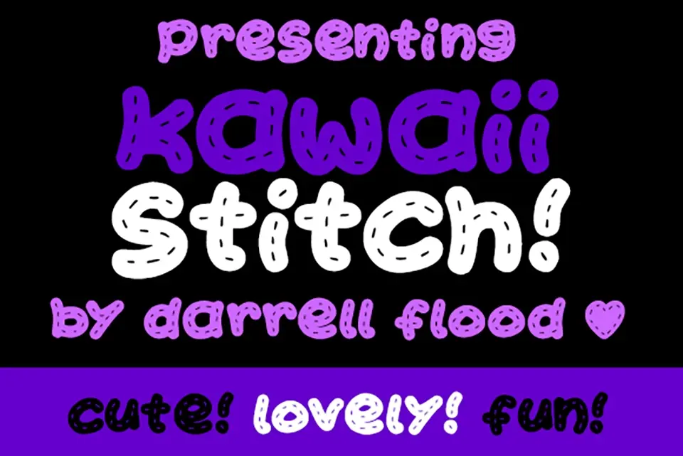 Kawaii Stitch Font
