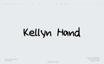 Kellyn Hand Font